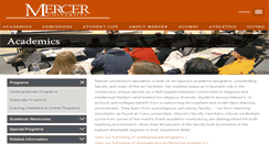 Desktop Screenshot of academics.mercer.edu