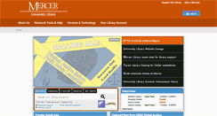 Desktop Screenshot of libraries.mercer.edu