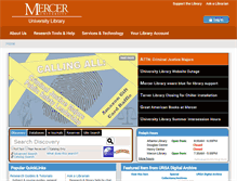 Tablet Screenshot of libraries.mercer.edu
