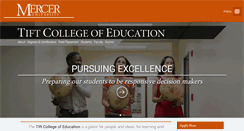 Desktop Screenshot of education.mercer.edu