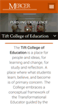 Mobile Screenshot of education.mercer.edu