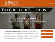 Tablet Screenshot of education.mercer.edu