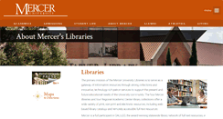 Desktop Screenshot of about-libraries.mercer.edu