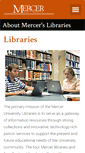 Mobile Screenshot of about-libraries.mercer.edu