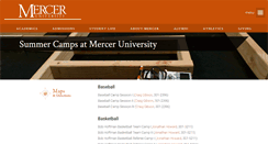 Desktop Screenshot of camps.mercer.edu