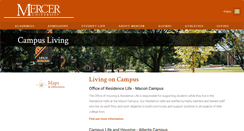 Desktop Screenshot of campus-living.mercer.edu