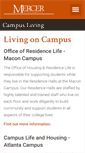 Mobile Screenshot of campus-living.mercer.edu