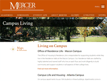 Tablet Screenshot of campus-living.mercer.edu