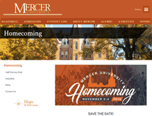 Tablet Screenshot of homecoming.mercer.edu