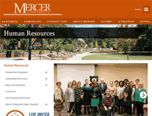 Tablet Screenshot of hr.mercer.edu