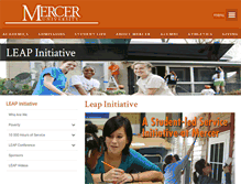 Tablet Screenshot of leap.mercer.edu