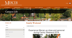 Desktop Screenshot of family-weekend.mercer.edu