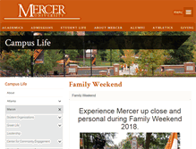 Tablet Screenshot of family-weekend.mercer.edu