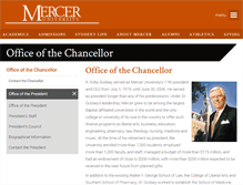 Tablet Screenshot of chancellor.mercer.edu