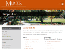 Tablet Screenshot of campus.mercer.edu