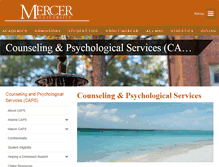 Tablet Screenshot of counseling.mercer.edu