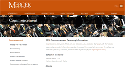 Desktop Screenshot of commencement.mercer.edu