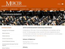 Tablet Screenshot of commencement.mercer.edu