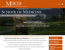Tablet Screenshot of medicine.mercer.edu