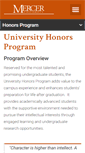 Mobile Screenshot of honorsprogram.mercer.edu