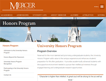 Tablet Screenshot of honorsprogram.mercer.edu