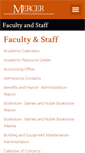 Mobile Screenshot of faculty-staff.mercer.edu